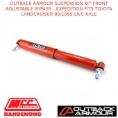 OUTBACK ARMOUR SUSP KIT FRONT ADJ BYPASS EXPD FITS TOYOTA LC 80/105S LIVE AXLE